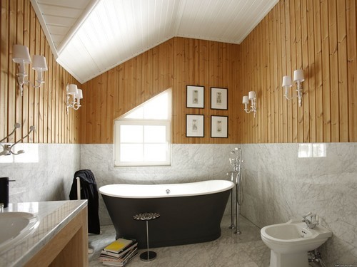 Дизайн ванны в деревянном доме (67 фото)